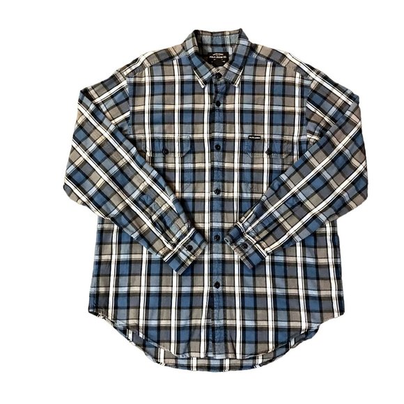 Ralph Lauren Polo Jeans Shirt Mens L Used Blue Plaid - Picture 3 of 13